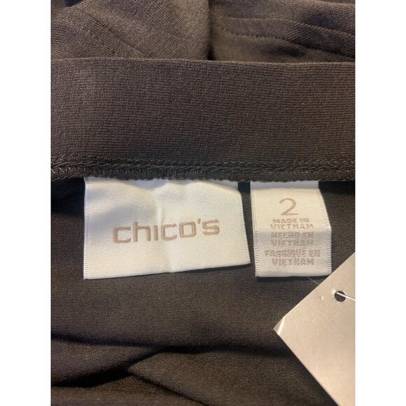 Chicos Midi Skirt Size 2 Large Brown Maxi Long Stretch Full Women NWT New - Picture 6 of 8